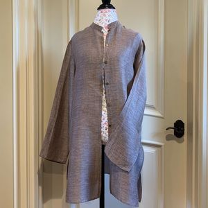 Eileen Fisher silk and linen feather light duster